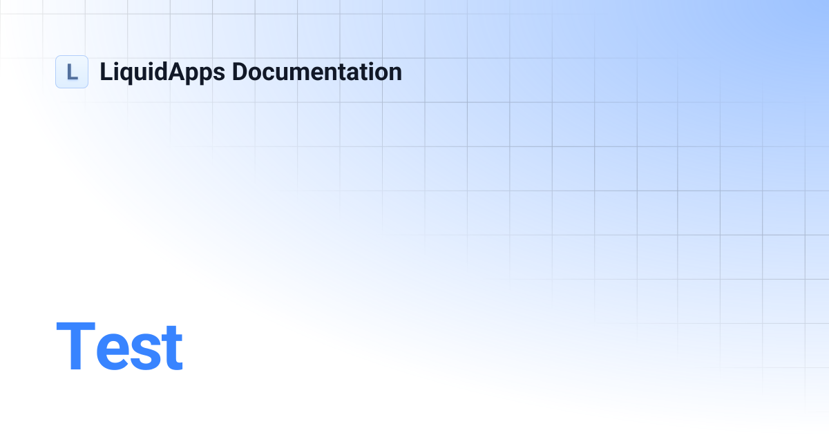 Test | LiquidApps Documentation
