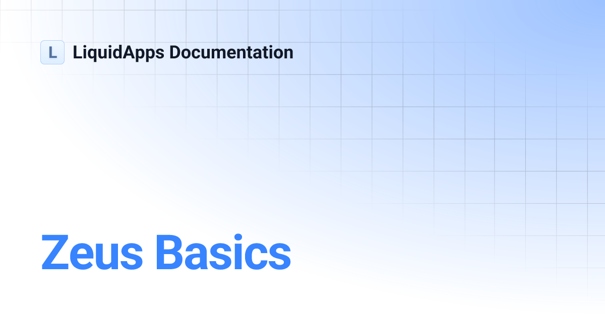 Zeus Basics | LiquidApps Documentation