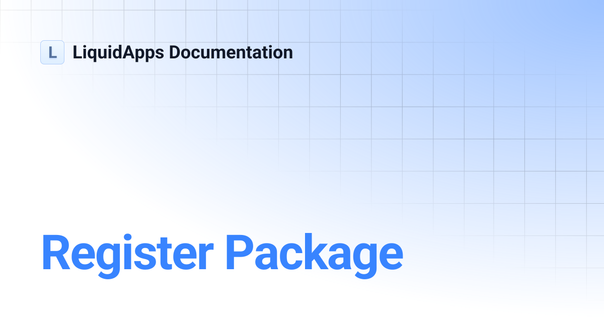 Register Package | LiquidApps Documentation